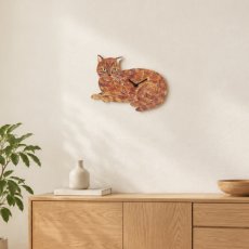 松尾ミユキ / Matsuo Miyuki｜ダイカットクロック シマ Shima（壁掛け時計 Diecut clock ）｜ねこ猫ネコキャットcat