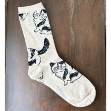 画像4: 【松尾ミユキ / Matsuo Miyuki】Cat socks Mike｜ねこくつ下 Mike｜靴下 ソックス 猫ネコcat (4)