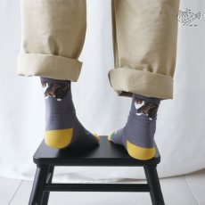 画像1: 【松尾ミユキ】Back Cat socks｜靴下　くつ下｜選べる5種類　Momo/Leo/Mugi/Lin/Maron｜猫ねこネコ (1)