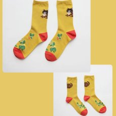 画像11: 【松尾ミユキ】Back Cat socks｜靴下　くつ下｜選べる5種類　Momo/Leo/Mugi/Lin/Maron｜猫ねこネコ (11)