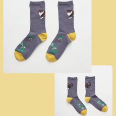 画像5: 【松尾ミユキ】Back Cat socks｜靴下　くつ下｜選べる5種類　Momo/Leo/Mugi/Lin/Maron｜猫ねこネコ (5)