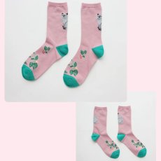 画像9: 【松尾ミユキ】Back Cat socks｜靴下　くつ下｜選べる5種類　Momo/Leo/Mugi/Lin/Maron｜猫ねこネコ (9)