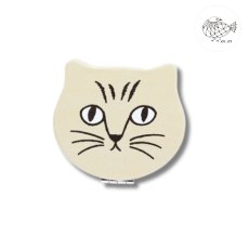 画像2: 【松尾ミユキ】Compact Mirror Cat Matsuo Miyuki｜キャットフェイス　猫型コンパクトミラー｜化粧雑貨エチケット女子力オシャレグッズ｜ネコねこcat (2)
