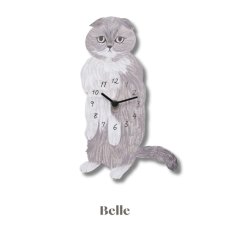 画像3: 【松尾ミユキ】Diecut clock Cat 11114｜ダイカット掛け時計　キャット　11114｜３種類から選べる♪Belle/Mugi/Lin (3)