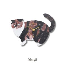 画像2: 【松尾ミユキ】Diecut clock Cat 11114｜ダイカット掛け時計　キャット　11114｜３種類から選べる♪Belle/Mugi/Lin (2)