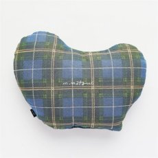 画像5: 【松尾ミユキ】Diecut cushion cat check back｜ダイカットクッション チェック｜選べる4種類　Leo/Mugi/Lin/Maron｜猫ねこネコ (5)