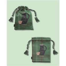 画像8: 【松尾ミユキ】Drawstring bag cat check back 巾着バッグ チェック｜４種類から選べる♪Leo/Mugi/Lin/Maron｜ネコ猫ねこ (8)