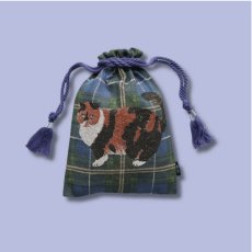 画像13: 【松尾ミユキ】Drawstring bag cat check back 巾着バッグ チェック｜４種類から選べる♪Leo/Mugi/Lin/Maron｜ネコ猫ねこ (13)