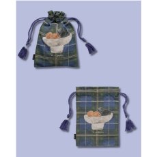 画像14: 【松尾ミユキ】Drawstring bag cat check back 巾着バッグ チェック｜４種類から選べる♪Leo/Mugi/Lin/Maron｜ネコ猫ねこ (14)
