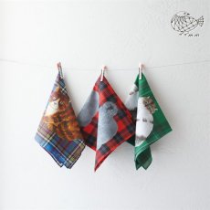画像1: 【松尾ミユキ】Handkerchief cat check back 11117｜ハンカチーフ　キャット　チェック　バック　11117｜選べる4種類♪Leo/Mugi/Lin/Maron (1)
