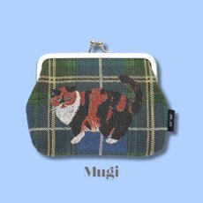 画像9: 【松尾ミユキ】Mini purse cat check back｜がま口ポーチ　ミニパース チェック｜選べる4種類　Leo/Mugi/Lin/Maron｜猫ねこネコ (9)