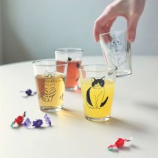 画像2: 【松尾ミユキ】Mini glass 6.5oz 150ml｜ミニグラスコップ  6.5oz 150ml｜選べる４種類♪Pumpkin/Noisettes/Pepper/Chloe｜猫ネコねこ (2)