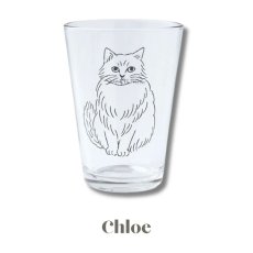 画像3: 【松尾ミユキ】Mini glass 6.5oz 150ml｜ミニグラスコップ  6.5oz 150ml｜選べる４種類♪Pumpkin/Noisettes/Pepper/Chloe｜猫ネコねこ (3)