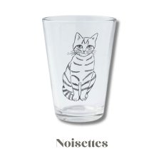 画像6: 【松尾ミユキ】Mini glass 6.5oz 150ml｜ミニグラスコップ  6.5oz 150ml｜選べる４種類♪Pumpkin/Noisettes/Pepper/Chloe｜猫ネコねこ (6)