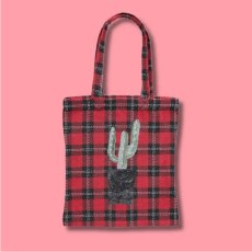 画像3: 【松尾ミユキ】Rectangle tote bag check back｜トートバッグ　チェック｜選べる4種類　Leo/Mugi/Lin/Maron｜猫ねこネコ (3)