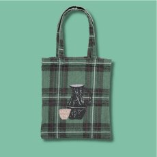 画像5: 【松尾ミユキ】Rectangle tote bag check back｜トートバッグ　チェック｜選べる4種類　Leo/Mugi/Lin/Maron｜猫ねこネコ (5)