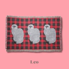 画像5: 【松尾ミユキ】Tapestry rug check back｜タペストリーラグ　チェック｜選べる4種類　Leo/Mugi/Lin/Maron｜猫ねこネコ (5)