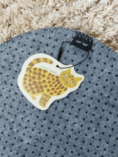 画像3: 【松尾ミユキ】ネコ顔チェアパッド｜Cat Mat Matsuo Miyuki｜キャットフェイスマット｜ハチワレ猫｜猫ネコcat｜猫グッズ　猫マット　ミニマット　ラグ (3)