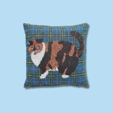画像5: 【松尾ミユキ】Cushion cover check back｜クッションカバー　チェック｜選べる4種類　Leo/Mugi/Lin/Maron｜猫ねこネコ (5)