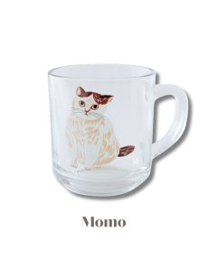 画像2: Momo＆Fuu２点セット【松尾ミユキ】ガラスマグカップ Cats｜猫ネコねこ (2)