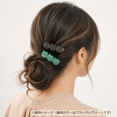 画像8: マズル猫３連ヘアークリップ｜5種類から選べる  ブラック / モカブラウン / サーモンピンク / グリーン / ネイビーブルー｜マズルがたまらなく可愛いヘアクリップ｜ねこ猫ネコキャットcat (8)