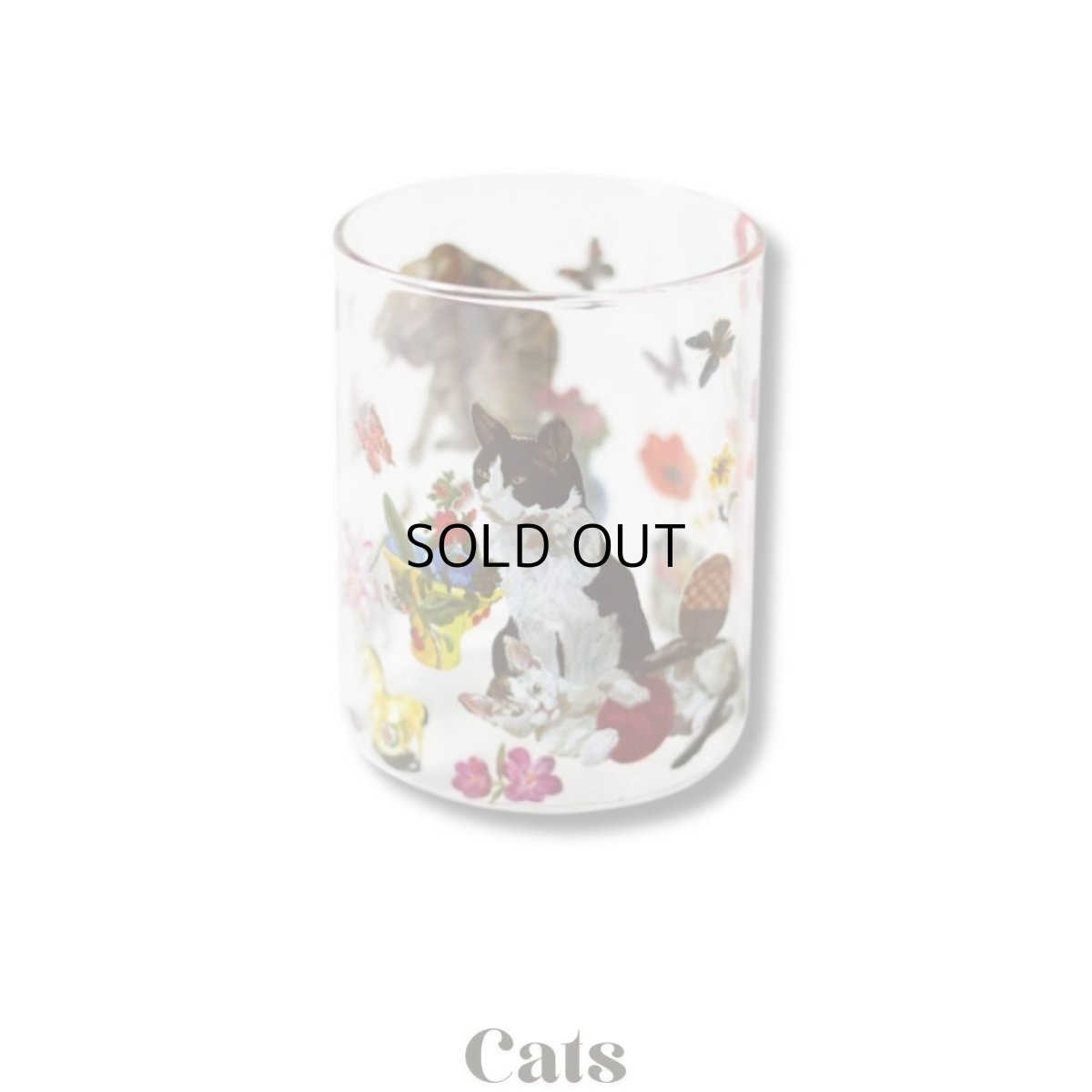 画像5: 【Nathalie Lete】Heat resistant Middle glass｜ナタリー・レテ　耐熱ガラスコップ｜4種類から選べる♪ Jungle/Cats/Rabbits/Circus｜猫ねこネコ (5)