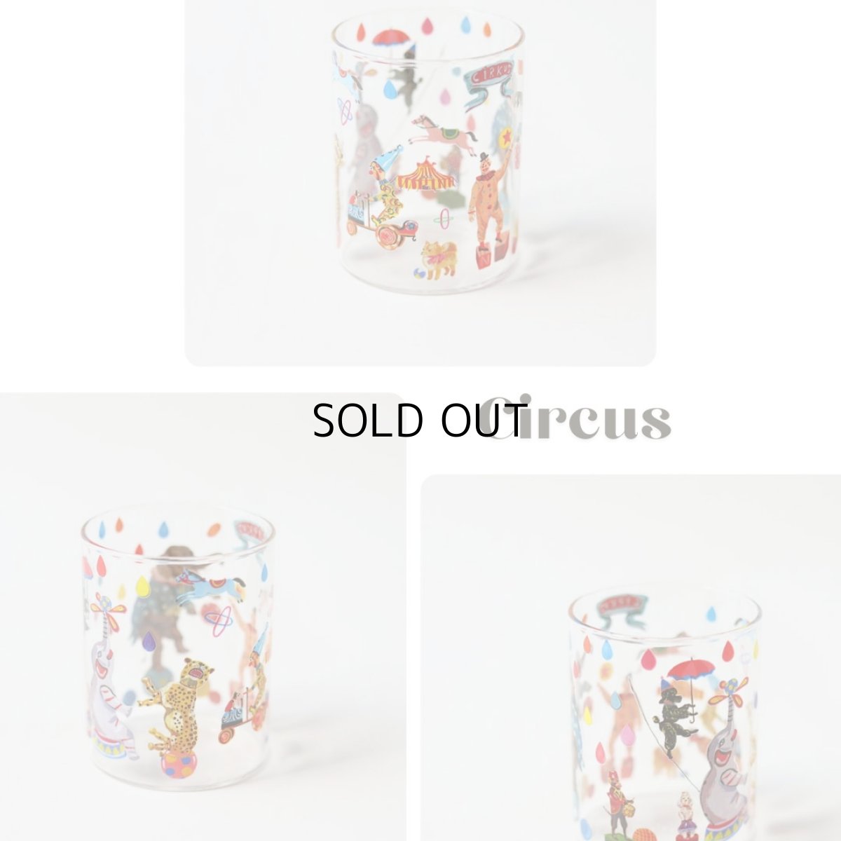 画像12: 【Nathalie Lete】Heat resistant Middle glass｜ナタリー・レテ　耐熱ガラスコップ｜4種類から選べる♪ Jungle/Cats/Rabbits/Circus｜猫ねこネコ (12)