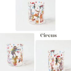 画像10: 【Nathalie Lete】【４種セット♪】Heat resistant Middle glass｜ナタリー・レテ　耐熱ガラスコップ｜Jungle/Cats/Rabbits/Circus｜猫ねこネコ (10)