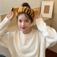 画像7: 国内発送｜バスタイムヘアアクセ　猫耳ヘアバンド　トラにゃんタイプ｜猫耳ヘッドバンド｜猫耳ターバン｜なりきりコスプレ｜バス・洗面タイム｜オシャレ可愛い　ファッション (7)