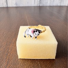 画像2: ナタリー・レテ / Nathalie Lete｜Lumps ring Cat　ぷっくり立体 つぶリング Cat（ねこ）｜フリーサイズ指輪｜ナタリーレテ｜ねこ猫ネコキャットcat (2)