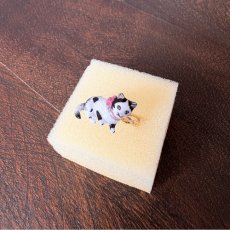 画像3: ナタリー・レテ / Nathalie Lete｜Lumps ring Cat　ぷっくり立体 つぶリング Cat（ねこ）｜フリーサイズ指輪｜ナタリーレテ｜ねこ猫ネコキャットcat (3)