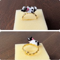 画像5: ナタリー・レテ / Nathalie Lete｜Lumps ring Cat　ぷっくり立体 つぶリング Cat（ねこ）｜フリーサイズ指輪｜ナタリーレテ｜ねこ猫ネコキャットcat (5)