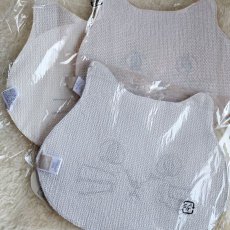画像7: 【にゃふにゃふ】猫顔マット｜ダイカットチェアパッド｜グレー｜猫ねこネコ (7)
