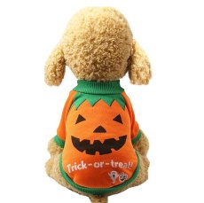 画像3: 国内発送｜ペット服　ハロウィン　パンプキン柄　オレンジ｜猫ちゃん用洋服｜オシャレ可愛い　イベント　記念撮影　プレゼント　贈り物　コスプレ (3)
