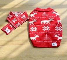 画像5: 国内発送｜ペット服　アンサンブル　マフラー付きニットカーディガン｜猫ちゃん用洋服｜オシャレ可愛い　記念撮影　プレゼント　贈り物　コスプレ (5)