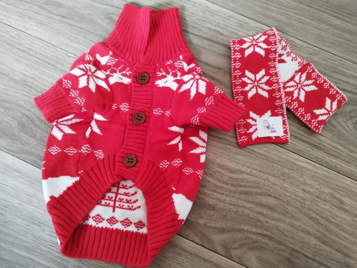 画像7: 国内発送|ペット服 アンサンブル マフラー付きニットカーディガン|猫ちゃん用洋服|オシャレ可愛い 記念撮影 プレゼント 贈り物 コスプレ (7)