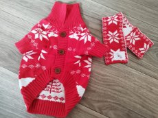 画像7: 国内発送｜ペット服　アンサンブル　マフラー付きニットカーディガン｜猫ちゃん用洋服｜オシャレ可愛い　記念撮影　プレゼント　贈り物　コスプレ (7)