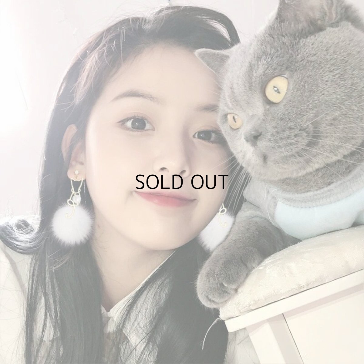 画像5: 国内発送｜アクセサリー　猫×パール×ファーピアス｜ゴールド×ホワイトパール×ホワイトファー｜にゃんこ猫ネコねこcat　オシャレ可愛い　ファッション (5)