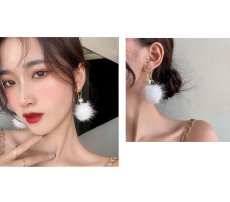 画像8: 国内発送｜アクセサリー　猫×パール×ファーピアス｜ゴールド×ホワイトパール×ホワイトファー｜にゃんこ猫ネコねこcat　オシャレ可愛い　ファッション (8)