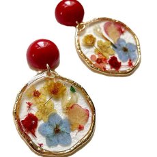 画像4: 国内発送｜アクセサリー　ドライフラワー＆レジンピアス｜本物のお花をそのままレジンに｜オシャレ可愛い　ファッション (4)