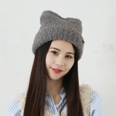 画像7: 【polka polka / ポルカポルカ】ネコニットワッチ(IV) アイボリーホワイト｜猫耳ニット帽 猫耳ニットキャップ｜ 猫ネコcat (7)