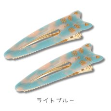 画像5: さんかく猫ヘアクリップ（２本セット）｜3種類から選べる  ベージュ / ピンク / ライトブルー｜ねこ猫ネコキャットcat (5)