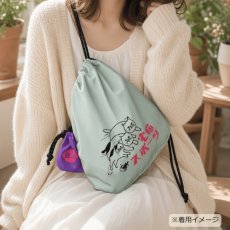 画像12: 星羊社｜宅猫スポーツ 迅速サコッシュ｜淡いブルーグレー 巾着型ショルダーバッグ｜ねこ猫ネコキャットcat (12)