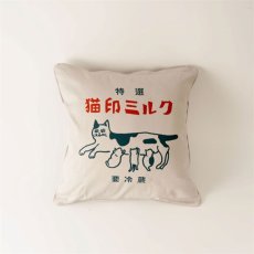 画像6: 【星羊社】猫印ミルク　クッションカバー（ライトグレー）｜猫ねこcatネコ (6)