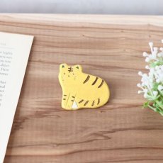 画像1: 【set the tone／セットザトーン】コトラブローチ　子虎｜バッジ　バッヂ　オシャレ雑貨　猫女子　猫柄　猫模様｜猫グッズ・猫雑貨｜ネコ猫cat (1)