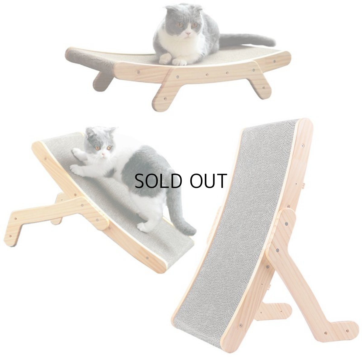 画像1: 国内発送｜使い方３通り ３ＷＡＹ 段ボール爪とぎ・リラックススペアボード　スペア　張り替え　交換ボード｜ペット用品　猫用おもちゃ　お昼寝　運動　気分転換　スキンシップ　リラックス　プレゼント　贈り物 (1)