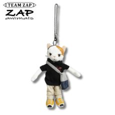 画像1: 【ZAP CAT / ザップキャット】猫マスコット チェーンキーホルダー｜アキ｜ねこ猫ネコcat (1)