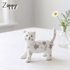 画像1: 【Zappy / ザッピー】ねこのリングホルダー アクセサリートレイ｜インテリアに♪ 飾り 置き物｜猫ネコねこcatキャット (1)