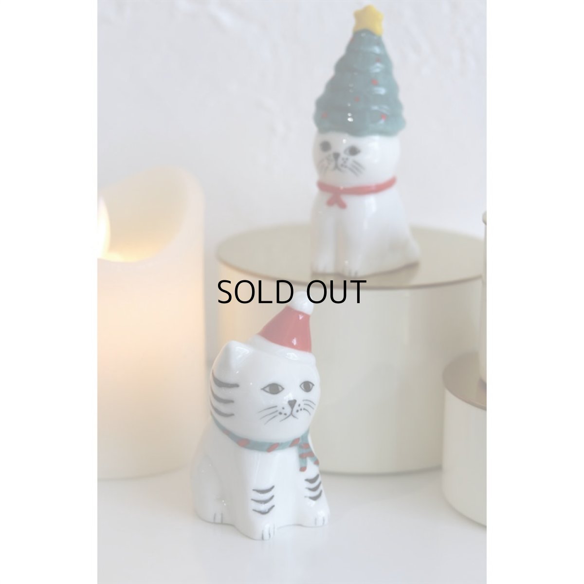 画像3: 【Zappy / ザッピー】ねこのクリスマスオブジェ ２個セット （ねこのクリスマス）｜インテリアに♪ 飾り 置き物｜猫ネコcat (3)