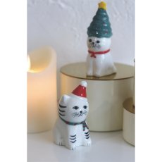 画像3: 【Zappy / ザッピー】ねこのクリスマスオブジェ ２個セット （ねこのクリスマス）｜インテリアに♪ 飾り 置き物｜猫ネコcat (3)